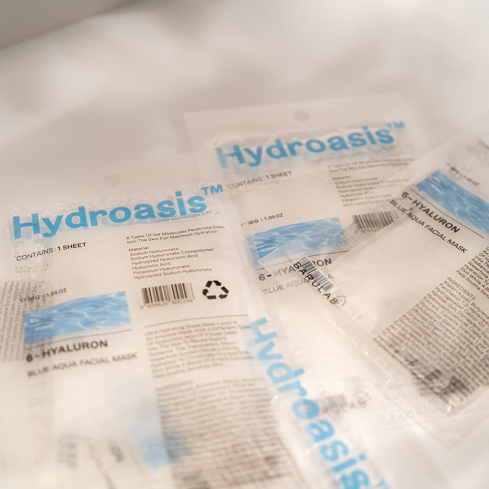 BARULAB Hydroasis 6-Hyaluronic Blue Aqua Facial Mask 30g *10ea - DODOSKIN