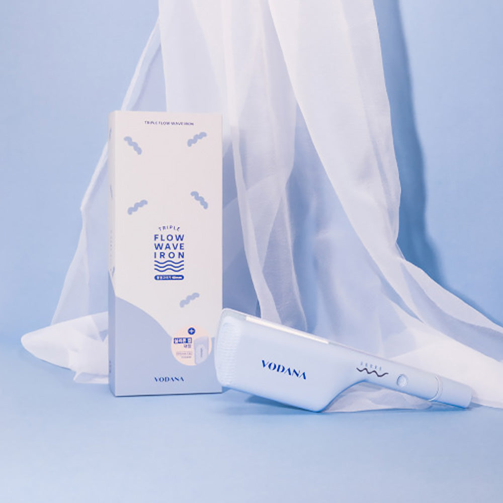 VODANA Triple Flow Wave Iron 40mm Creamy Blue | DODO SKIN – DODOSKIN VODANA Triple Flow Wave Iron 40mm Creamy Blue | DODO SKIN – DODOSKIN