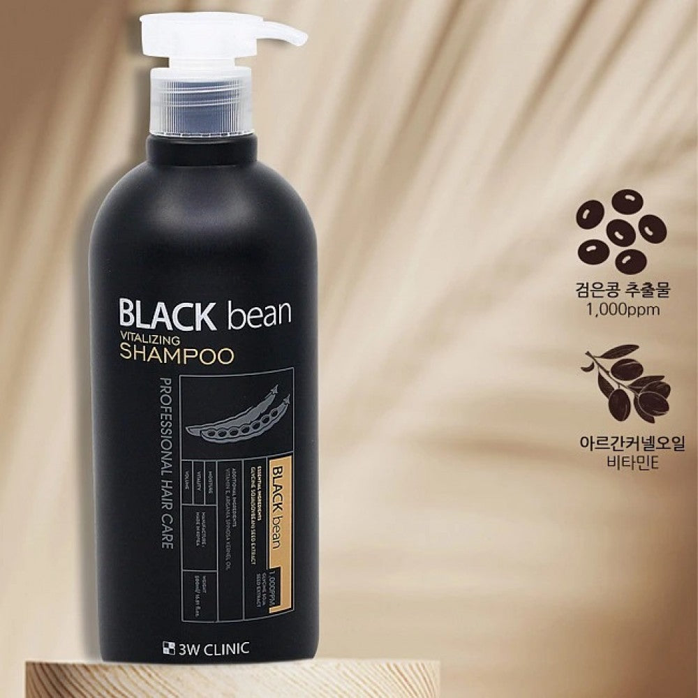 (Matt) 3W CLINIC Black Bean Vitalizing Shampoo 500ml - DODOSKIN