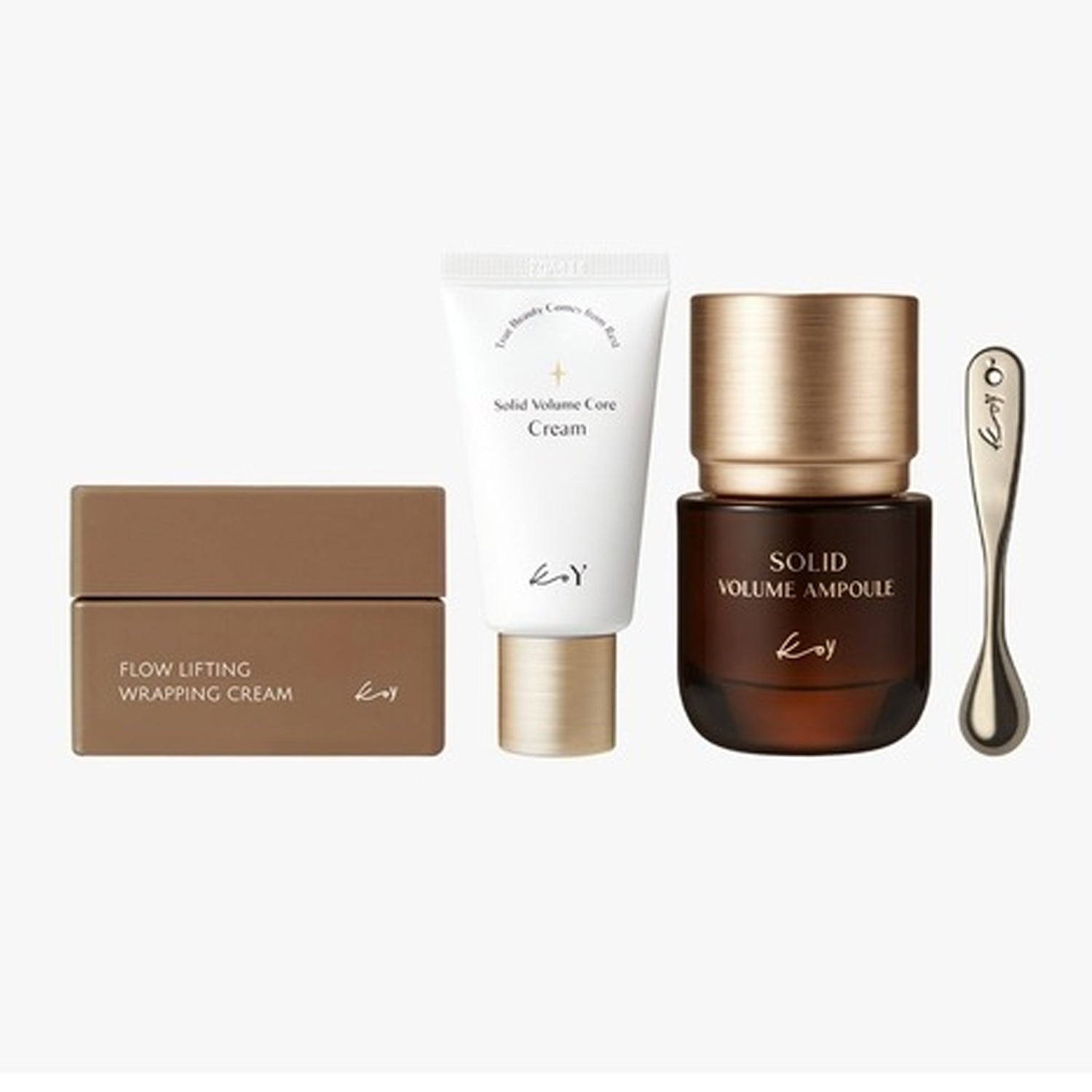 koy [Anti-Aging Set] Volume Ampoule 35ml + Wrapping Cream 50ml (+ Core Cream 25ml, Golden Lift Ball)