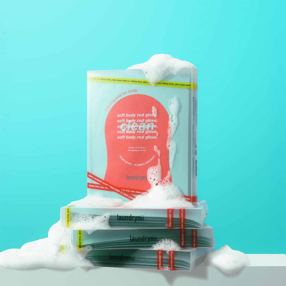 laundryou Soft Body Red Glove Clean 1Box (5ea)