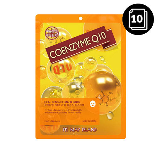 [MAY ISLAND] Coenzyme Q10 Real Essence Mask Pack 10ea - Dodoskin