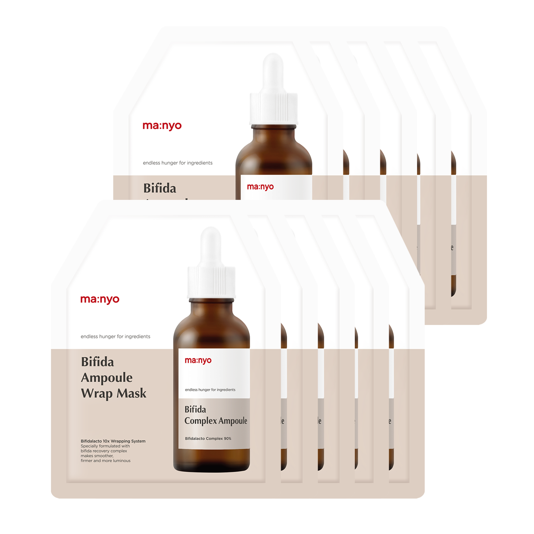 ma:nyo Máscara de envoltura bífida 30g x 7ea