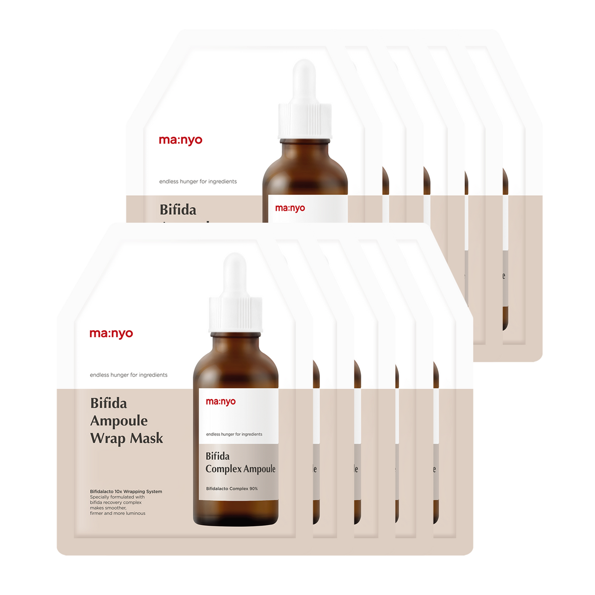 ma:nyo Máscara de envoltura bífida 30g x 7ea
