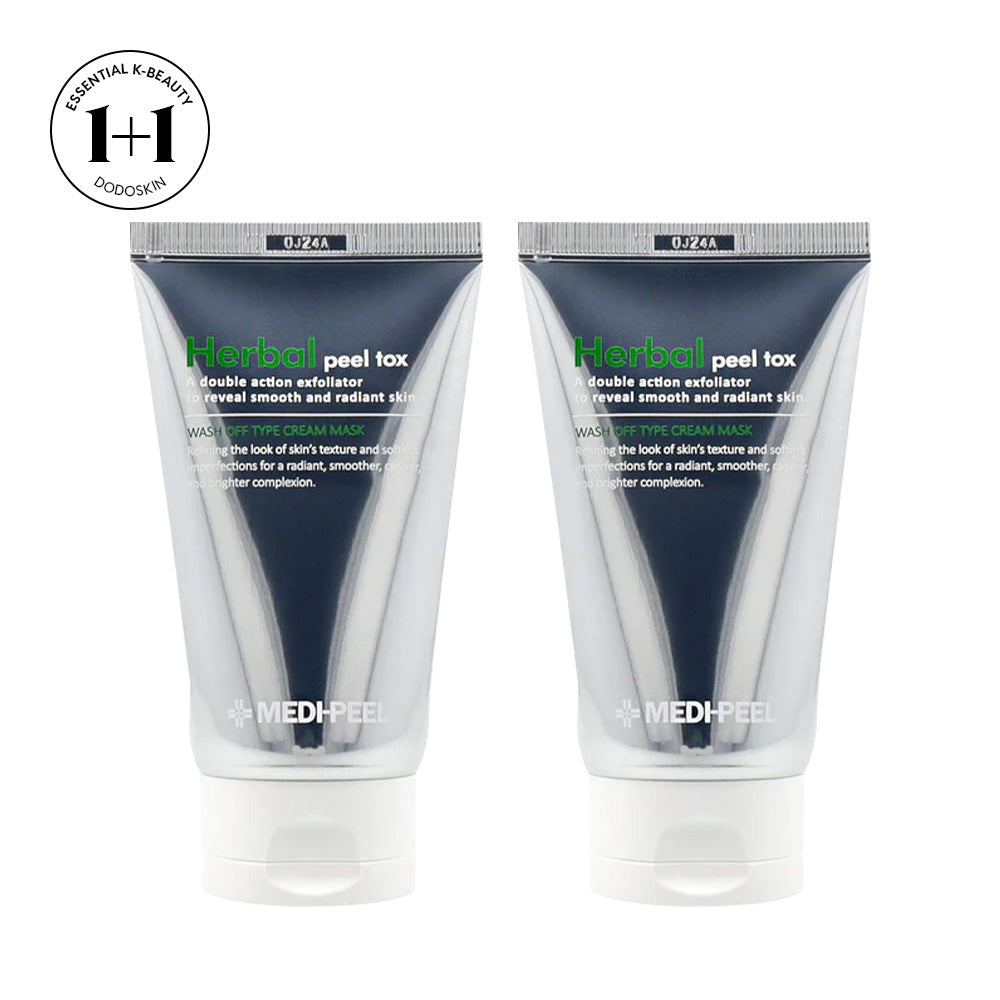 💛1+1💛 MEDI-PEEL Herbal Peel Tox Wash Off Type Cream Mask 120g - DODOSKIN