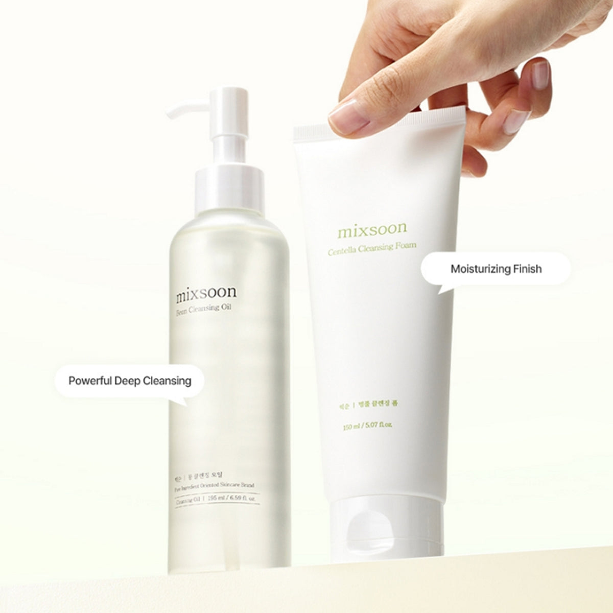 mixsoon Double Step Cleansing Duo Special Set (Cleansing Foam 150ml + Cleansing Oil 195ml)