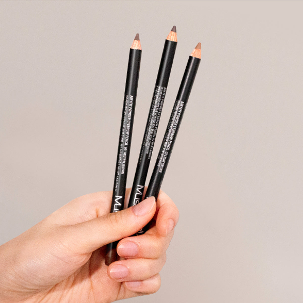 mustaev Airyfit Powder Eyebrow Pencil 3 Colors