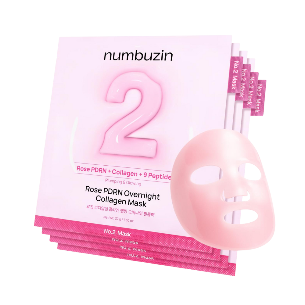 numbuzin No.2 Rose PDRN Collagen Wrapping Overnight Film Pack (4 Sheets)