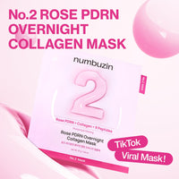 numbuzin No.2 Rose PDRN Collagen Wrapping Overnight Film Pack (4 Sheets)