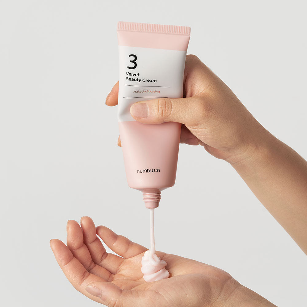 Photograph of numbuzin No.3 Velvet Beauty Cream 60ml, highlighting its smooth and luxurious cream formula.
