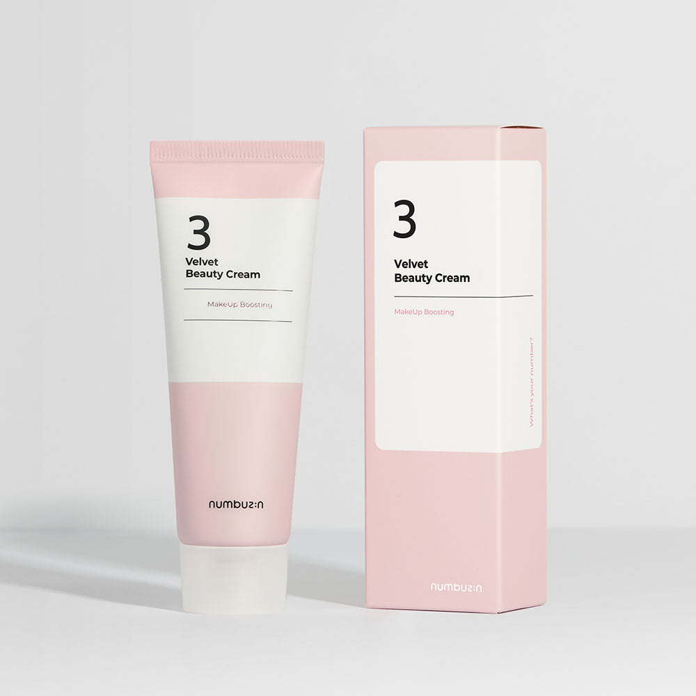 Numbuzin No.3 Velvet Beauty Cream 60ml - luxurious skincare product in a sleek packaging.