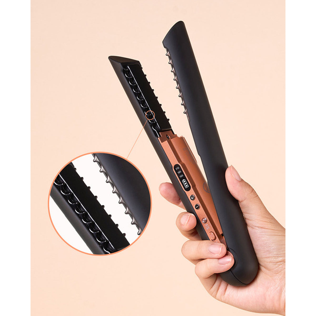 oa The Velvet Cordless Mini Straightener (Portable Flat Iron for Bangs)