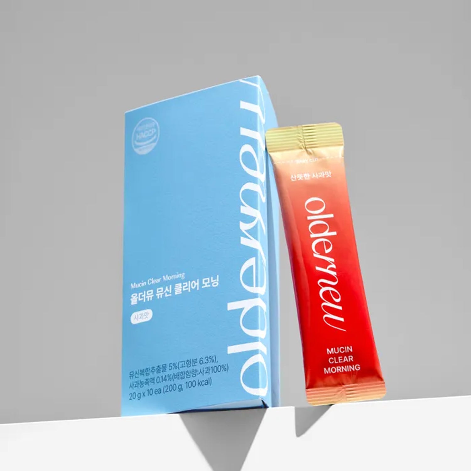 oldernew Mucin Clear Morning (Apple Flavor) - 20g x 60 Sticks (6 Boxes)