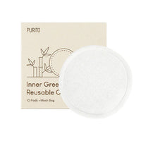 PURITO Inner Green Reusable Cotton Rounds 10ea - DODOSKIN