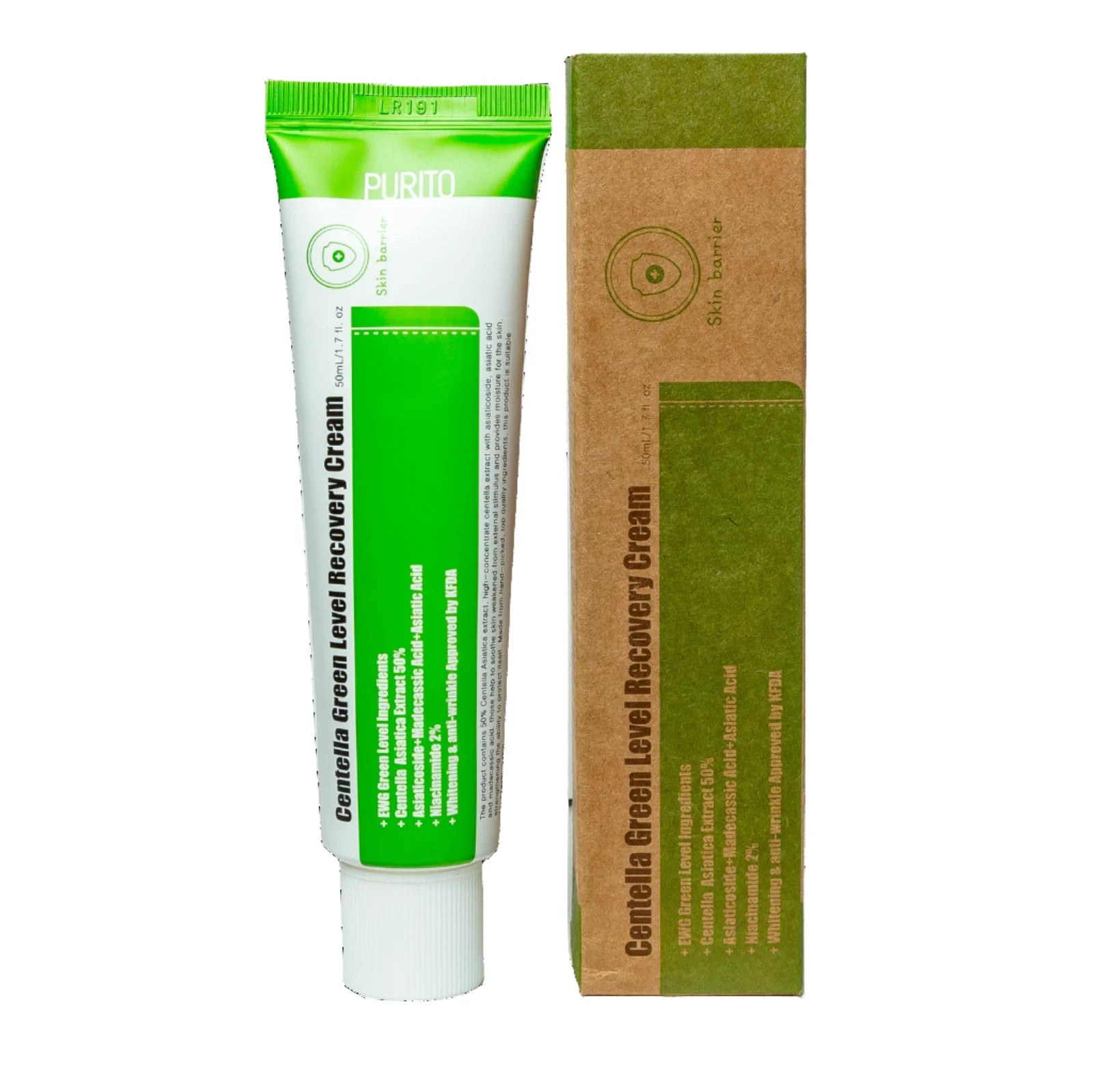 PURITO Centella Green Level Recovery Cream 50ml - DODOSKIN