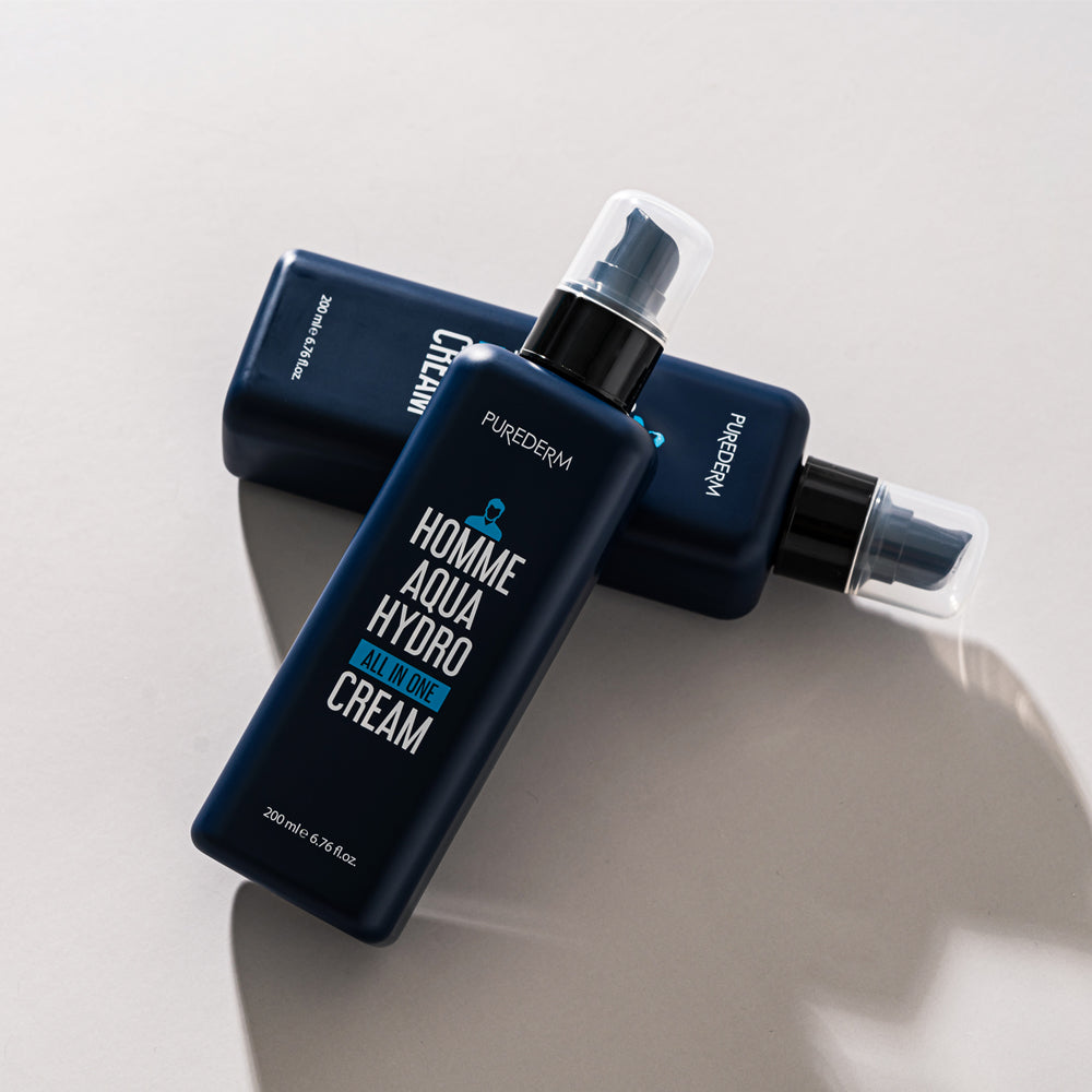 PRRETI [Purederm] Homme Aqua Hydro All-in-One Cream 200ml (2 Pieces)
