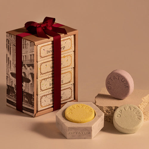 Optuam [bath Bomb Gift/gift Packaging] Aromatherapy Shower Steamer 3-piece Gift Set (Relaxing + Wake-up + Deep Sleep) - DODOSKIN