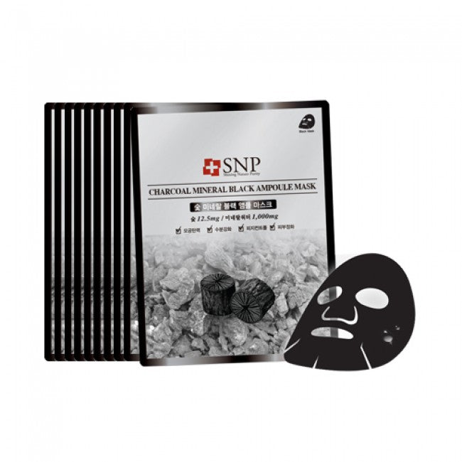 SNP Masque d'ampoule noir minéral au charbon de bois 10ea
