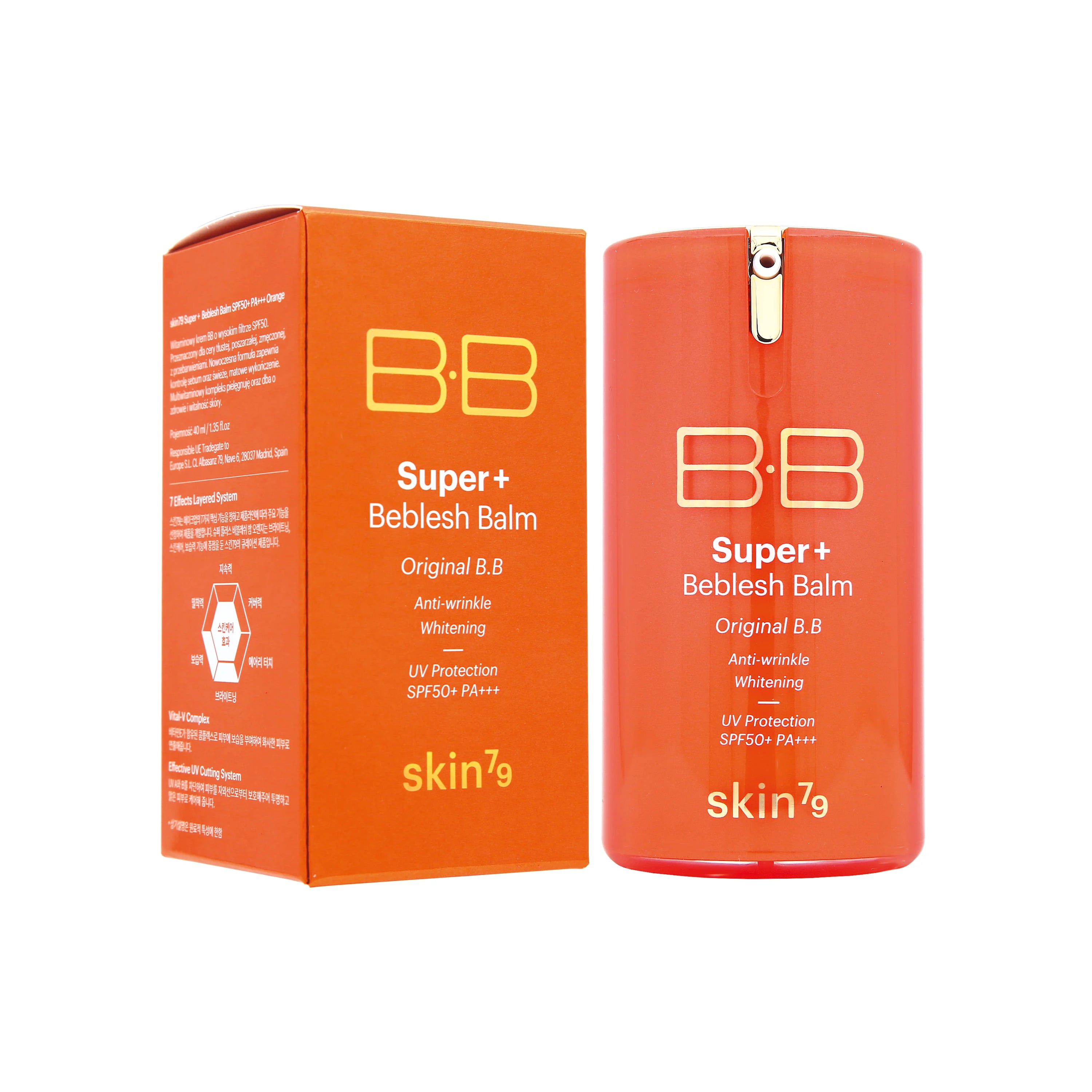 Skin79スーパー+ beblesh balm spf50+ pa +++ 40ml #orange