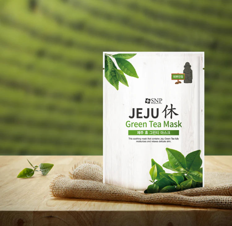 SNP Jeju Rest Green Tea Mask 22ml * 5ea - DODOSKIN