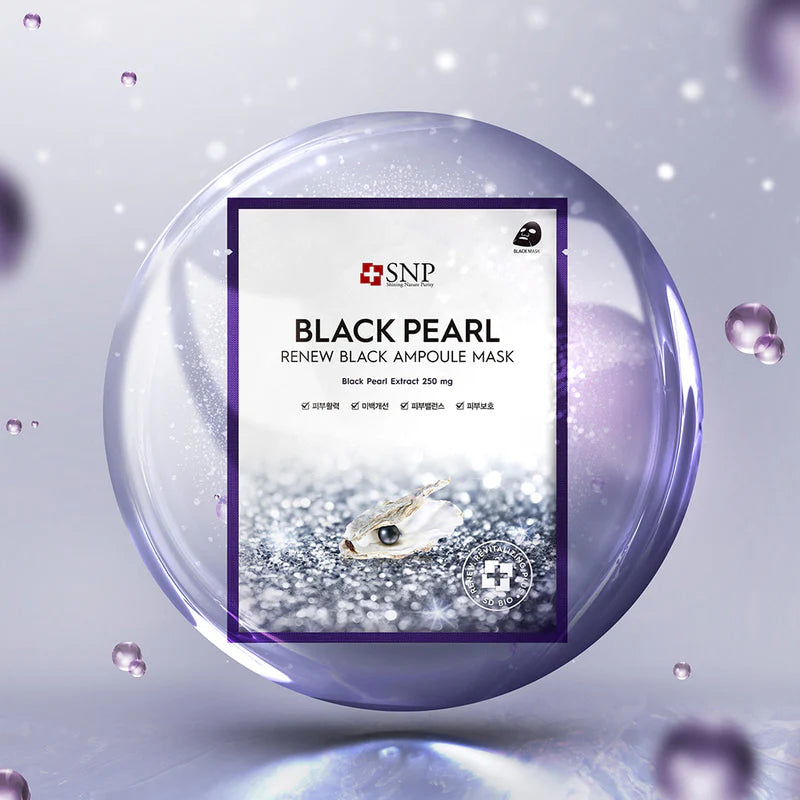 SNP Black Pearl Renew Black Ampoule Mask 25ml * 5ea - DODOSKIN