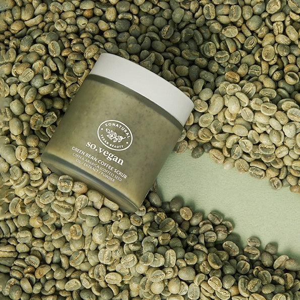 so natural SO Vegan Green Bean Coffee Scrub 105ml - DODOSKIN
