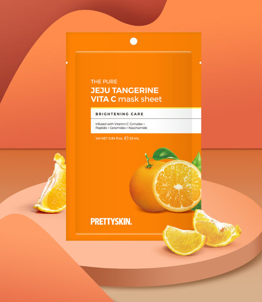 Pretty skin The Pure Jeju Tangerine Vita C Mask 10 Sheet - DODOSKIN
