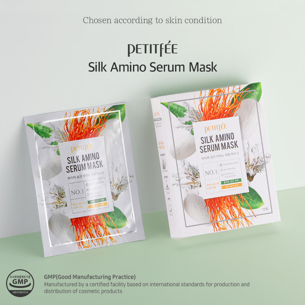 Petitfee Silk Amino Serum Mask 10ea - DODOSKIN