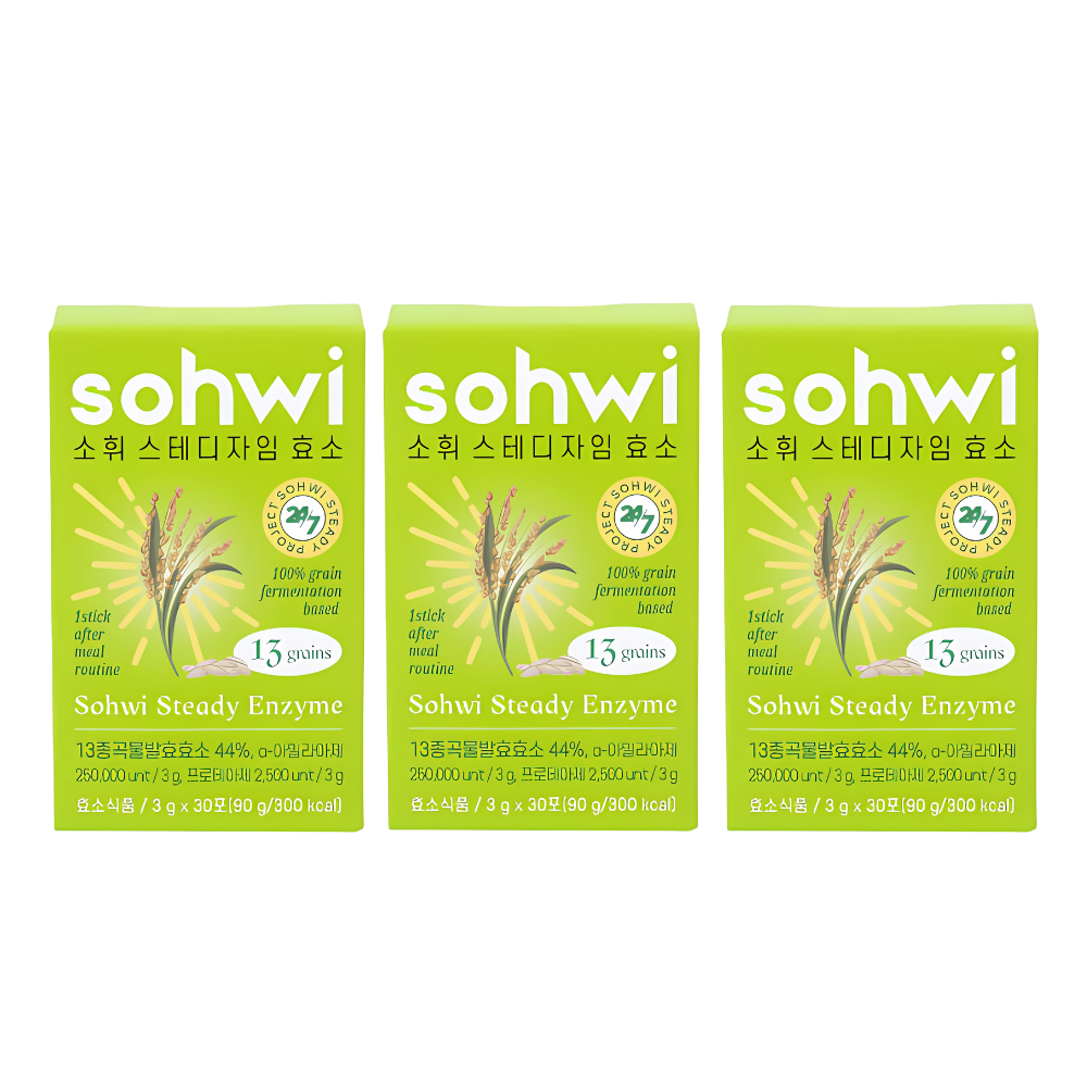 sohwi Steady Enzyme (90 Sachets / 3 Boxes)