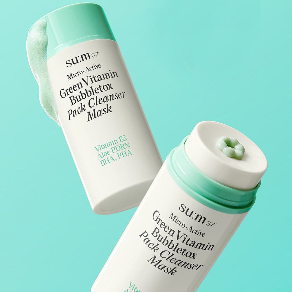 su:m37 Micro Active Green Vitamin Bubble Tox Pack Cleanser Mask 100ml