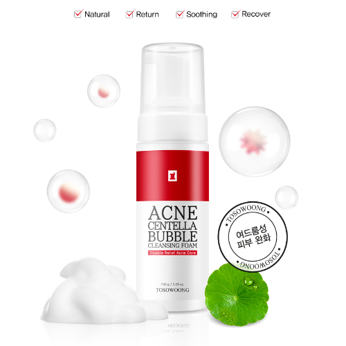 TOSOWOONG Acne Centella Bubble Cleansing Foam 150g - DODOSKIN