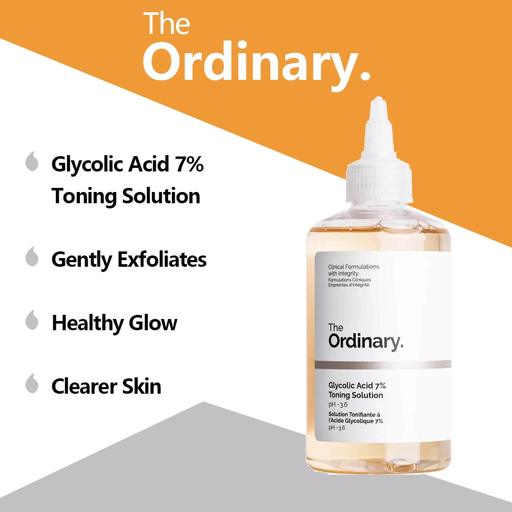 The Ordinary Glycolic Acid 7% Toning Solution 240ml | DODO SKIN – DODOSKIN