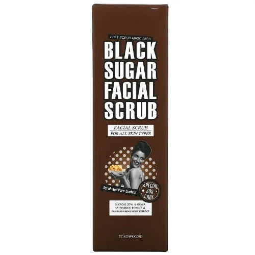 TOSOWOONG Black Sugar Facial Scrub 100ml - DODOSKIN