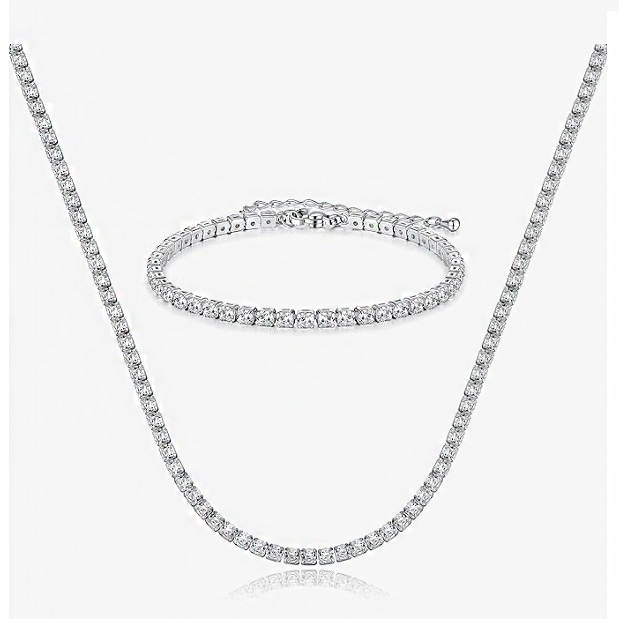 [Gift] Tennis Necklace and Bracelet Set - DODOSKIN
