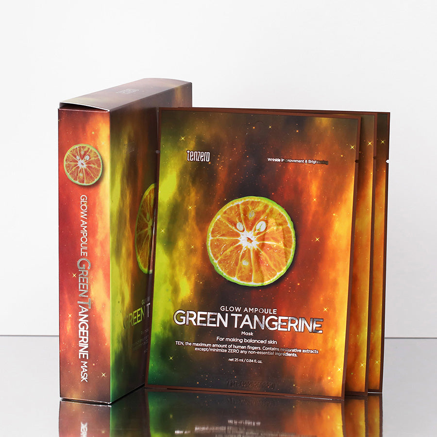 tenzero Glow Ampoule Green Tangerine Mask 25ml 10ea