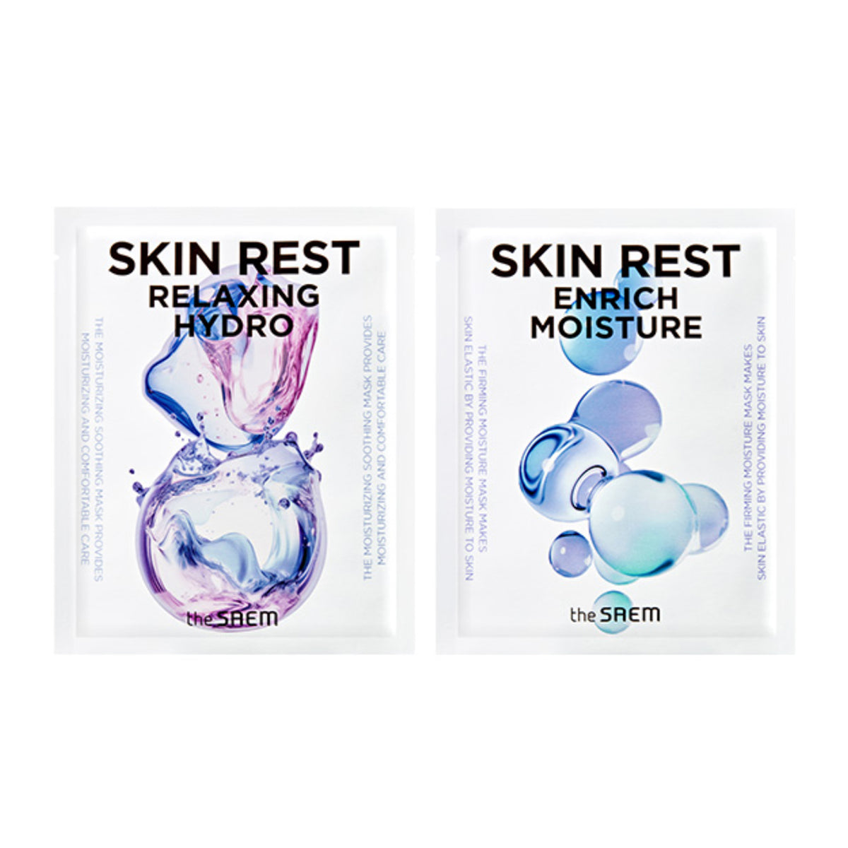 the SAEM Skin Rest Mask Sheet 4+1 Sheets – 2 Types