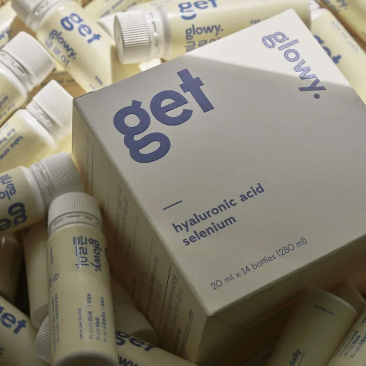 vinerlab Get Glowy Hyaluronic Acid Selenium [14 Bottles / 2-Week Supply] - Peach Flavor