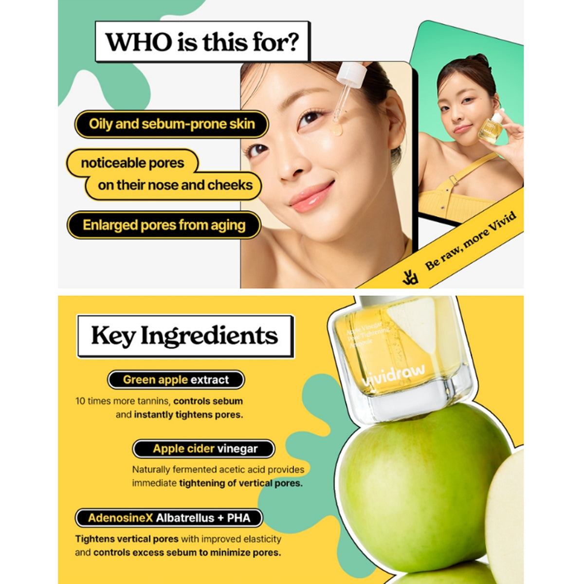 vividraw Apple Vinegar Pore Tightening Serum 40ml