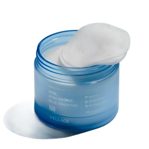Wellage Real Hyaluronic Blue Toner Pad 210ml - DODOSKIN
