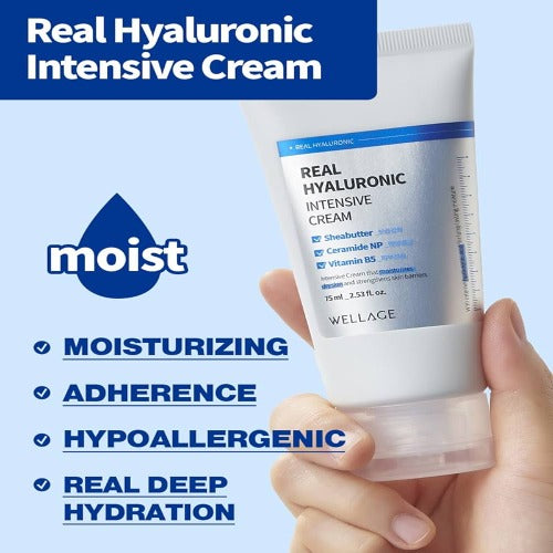 Wellage Real Hyaluronic Intensive Cream 75ml - DODOSKIN