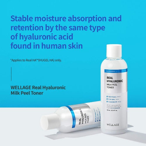 Wellage Real Hyaluronic Milk Peel Toner 300ml - DODOSKIN