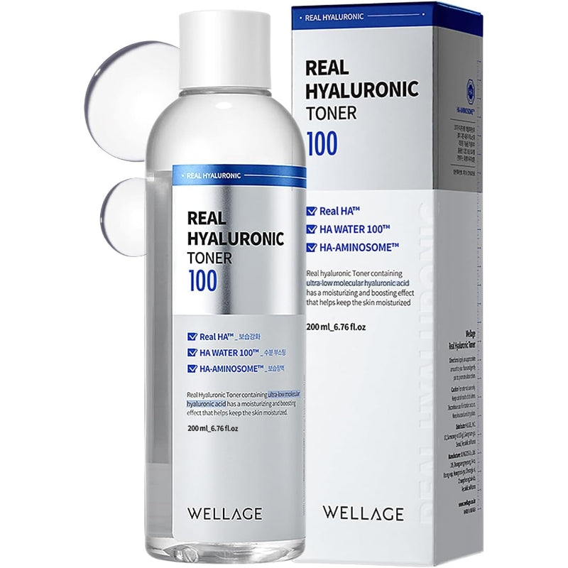 Wellage Real Hyaluronic 100 Toner 200ml - DODOSKIN