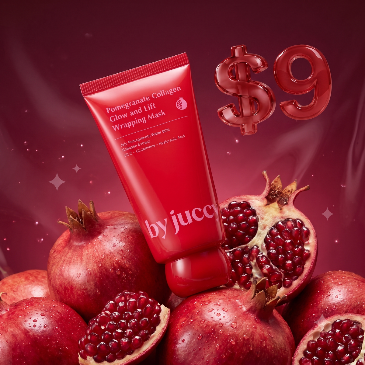 [Time Deal] by juccy Pomegranate Collagen Glow and Lift Wrapping Mask 70ml