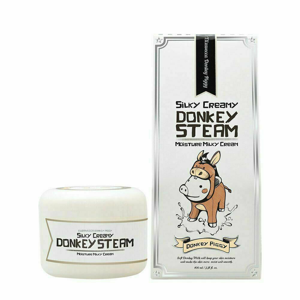 [US Exclusive] Elizavecca Silky Creamy Donkey Steam Moisture Milky Cream 100g - Dodoskin