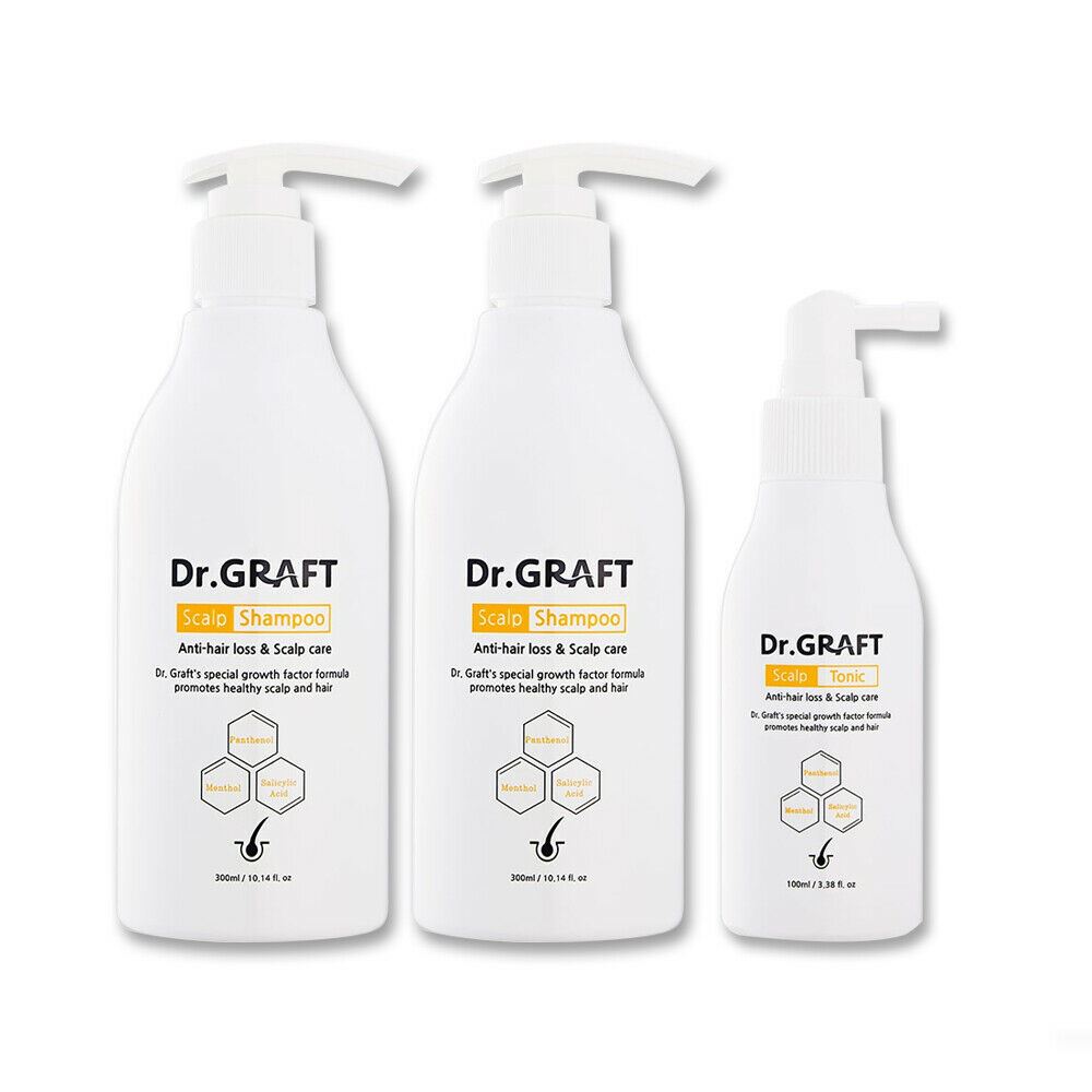 Dr.GRAFT Gift SET - 2 Scalp Shampoo and 1 Scalp Tonic