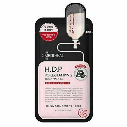 [US Exclusive] MEDIHEAL HDP PORE STAMPING CHARCOAL CHARCOAL MASK SHEET 10EA - Dodoskin