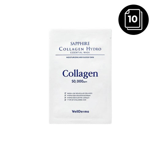 WellDerma Spphire Collagen Hydro Essential Mask*10ea - Dodoskin