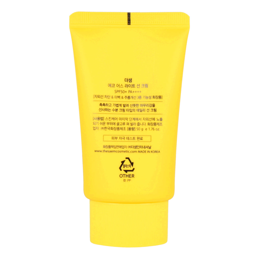the SAEM Eco Earth Light Sun Cream SPF50+ PA+++ 50g - Dodoskin