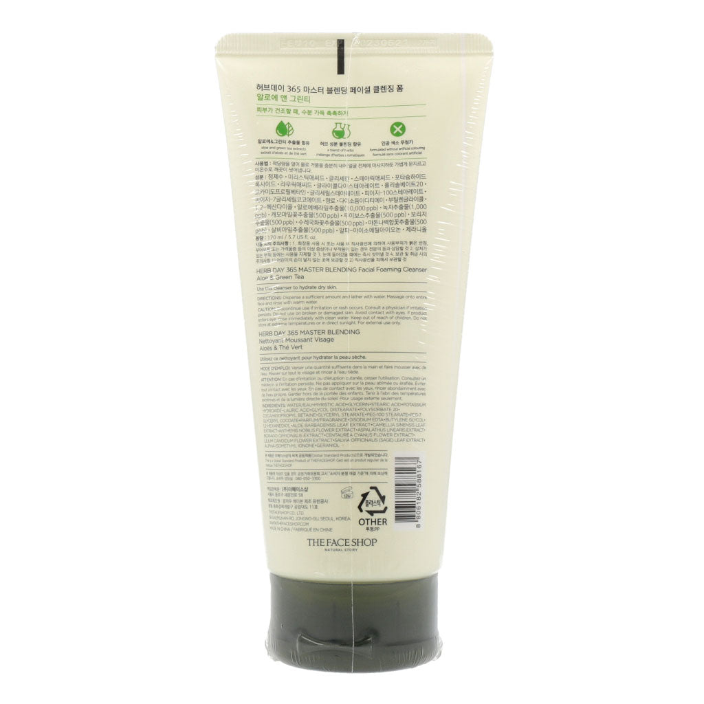 [US exclusif] THE FACE SHOP Herb Day 365 Master Blunding Cleanser 170 ml Aloe - Dodoskin