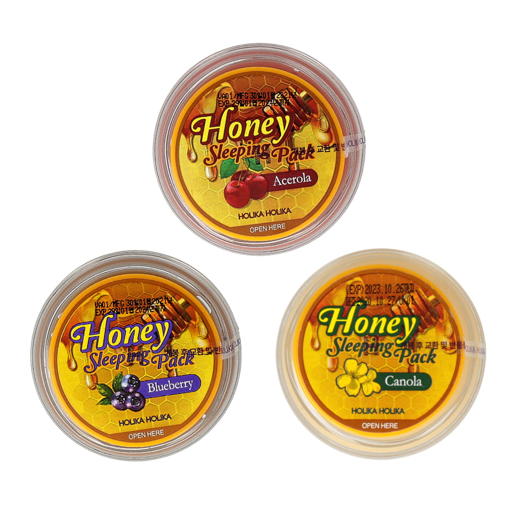 [US Exclusive] Holika Holika Honey Sleeping Pack 90ml #Acerola #Blueberry #Canola - Dodoskin